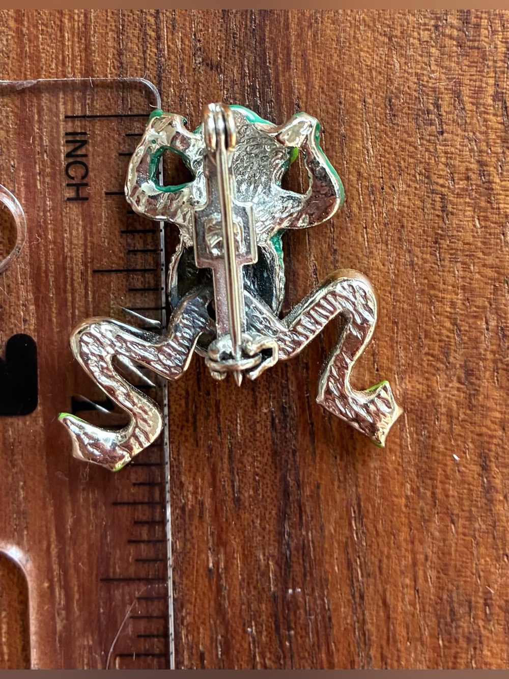 Lot of 5 VTG Frog Reptile Brooch Gold Tone Green Rhinestone Liz Claiborne - Picture 3 of 11